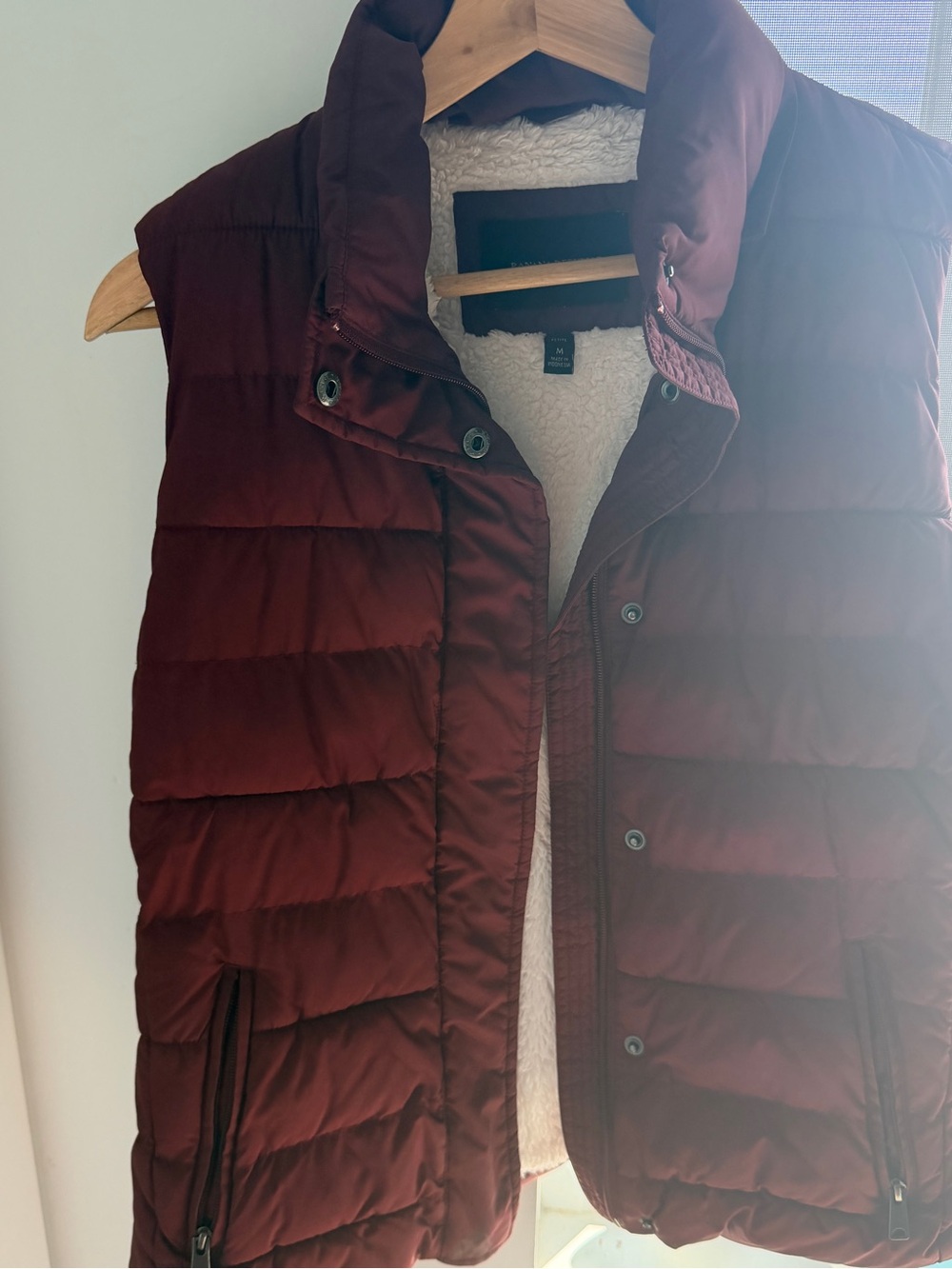 Banana Republic’s Quilted Burgundy Puffer Vest